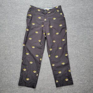 Mizzou Tigers Pants Mens 32x30 Black All Over Print MU Missouri‎ Tigers College